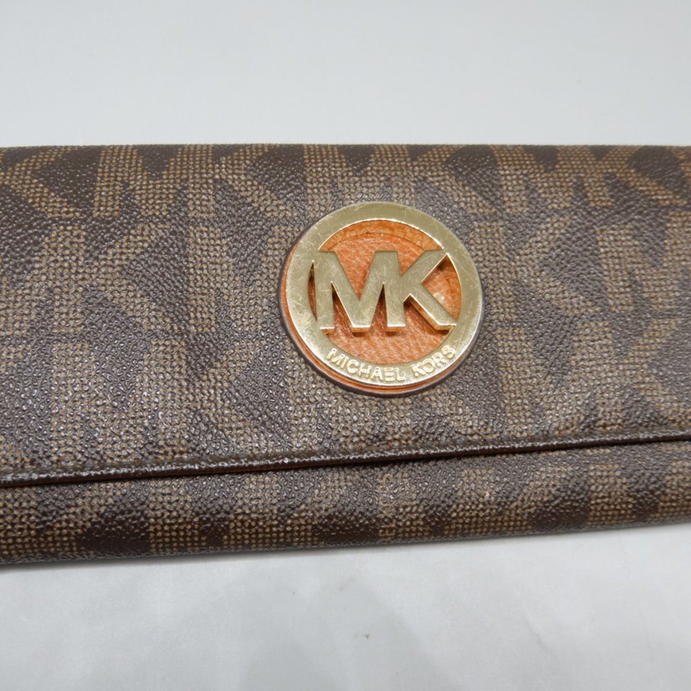 MICHAEL KORS MK brown monogram WALLET
